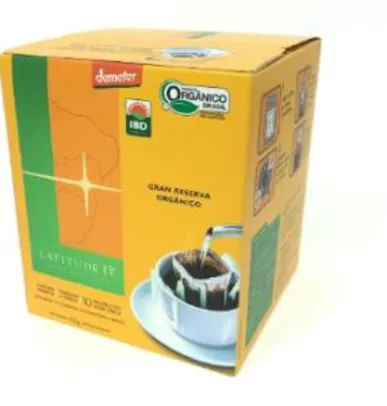 Café Gran Reserva Orgânico Dripcoffe Latitude 13, 100g, 10 Sachês