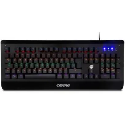 Teclado Mecânico Gamer DAZZ Cyborg Revolution, c/Led, Switch Outemu Brown - R$159