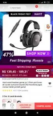 Headset Gamer Havit H2002D | R$167