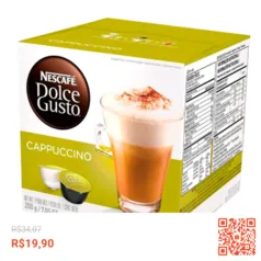 Café em Cápsula NESCAFÉ DOLCE GUSTO Cappuccino 188g - 16 unidades