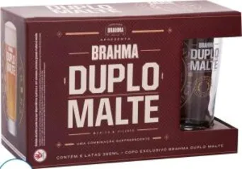 [C. OURO + M.PAY R$ 8] Kit Duplo malte 6 latas 350ml + copo R$ 13