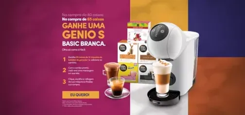 Compre 65 Caixas de Café e Leve 1 Cafeteira Genio S Plus