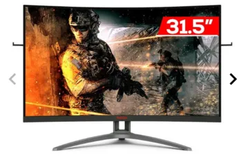 Monitor Gamer AOC Agon 31.5" Curvo VA 165Hz 1ms FHD FreeSync VGA/HDMI/DP, AG323FCXE