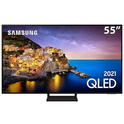 Smart TV 55 QLED 4K Samsung 55Q70A, Modo Game, Processador IA, Som em Movimento Virtual, Tela sem limites, Design slim, Alexa built in