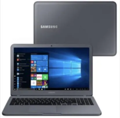 Notebook Samsung Core i3-7020U 4GB 1TB Tela Full HD 15.6” Windows 10 Essentials E30 NP350XAA-KF3BR