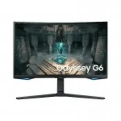 Monitor Gamer Curvo Samsung Odyssey G6 27 WQHD 240Hz 1MS Tizen HDMI DP USB Bluetooth Freesync Preto