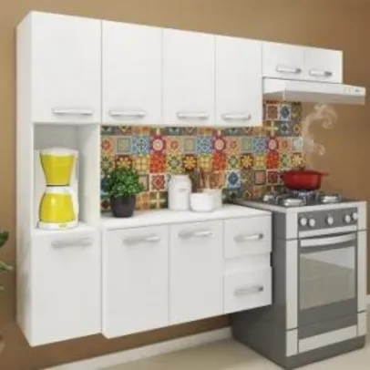 Cozinha compacta 9 portas 2 gavetas suspensa armário R$ 280