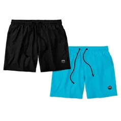 Kit 2 Shorts Life Bermuda Masculino Básico Praia Mauricinho Tactel Ver