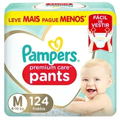 [Rec] Fralda Pampers Pants Premium Care M 124 unidades