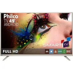 Smart TV LED 49" Philco PH49F30DSGWA Full HD com Conversor Digital 2 HDMI 2 USB Wi-Fi Android - R$ 1660