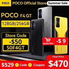 Smartphone POCO F4 GT 5G Snapdragon 8 Gen 1 Octa Core 120Hz