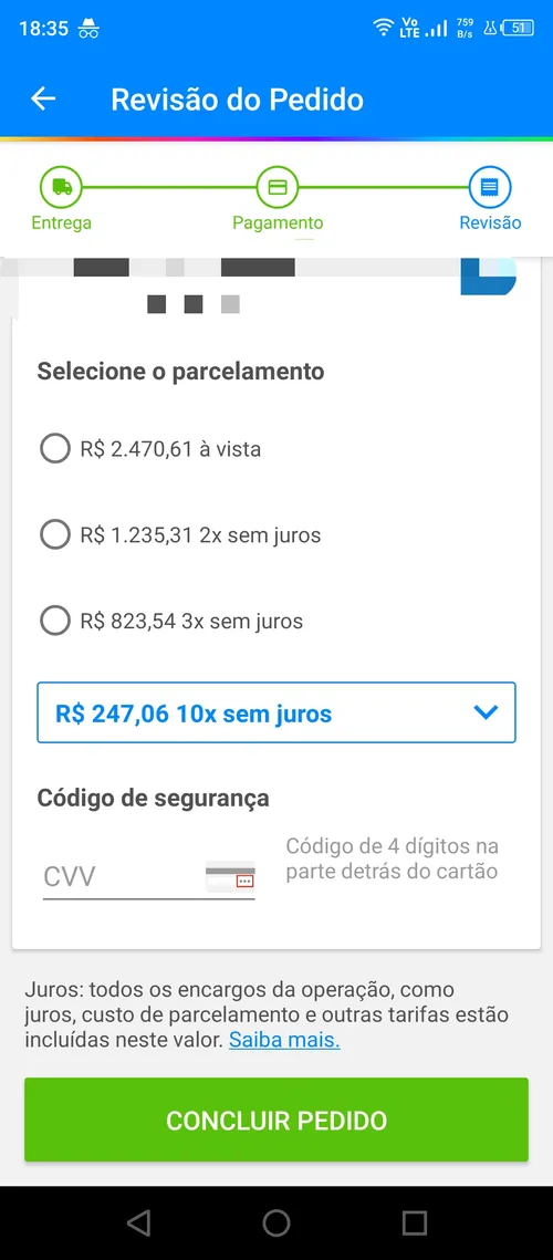 Imagem na descrição da promoção