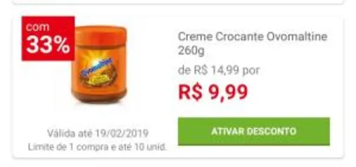 Creme Crocante Ovomaltine 260g