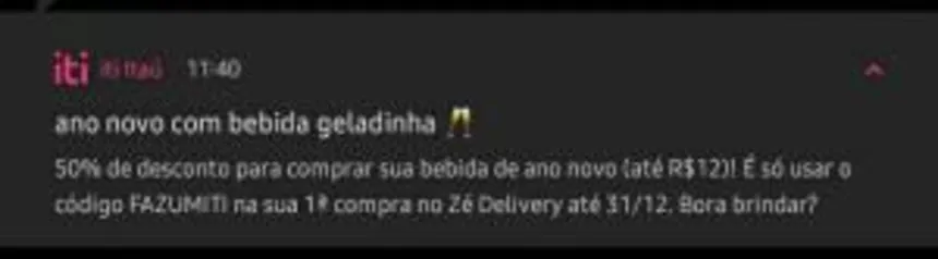 [Primeira Compra] 50% OFF no Zé Delivery