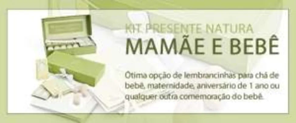 [Natura] Voltou Kit Presente Natura Mamãe e Bebê - 20 Minissabonetes + 20 Caixinhas + 20 Fitinhas + 20 Adesivos R$ 52