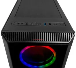 GABINETE GAMER PICHAU ROSTOCK LED RGB, LATERAL VIDRO TEMPERADO, PGR-01RGB