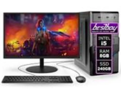 Computador Completo Intel Core I5 8gb de Ram Ssd 240-256gb Monitor Led 19" Hdmi