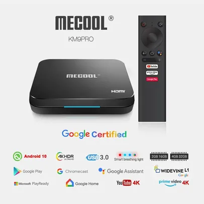 [Taxa inclusa] - TV Box Mecool KM9 Pro certificado Google Amlogic S905X2 Android 10.0 2GB/16GB 4K HDR