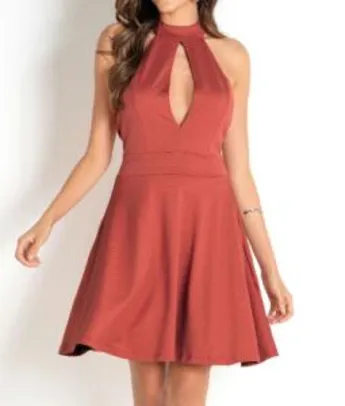 Vestido Evasê Ferrugem | R$30