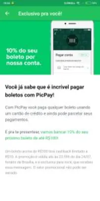 [Usuários Selecionados] 10 reais de cashback no Picpay - R$10