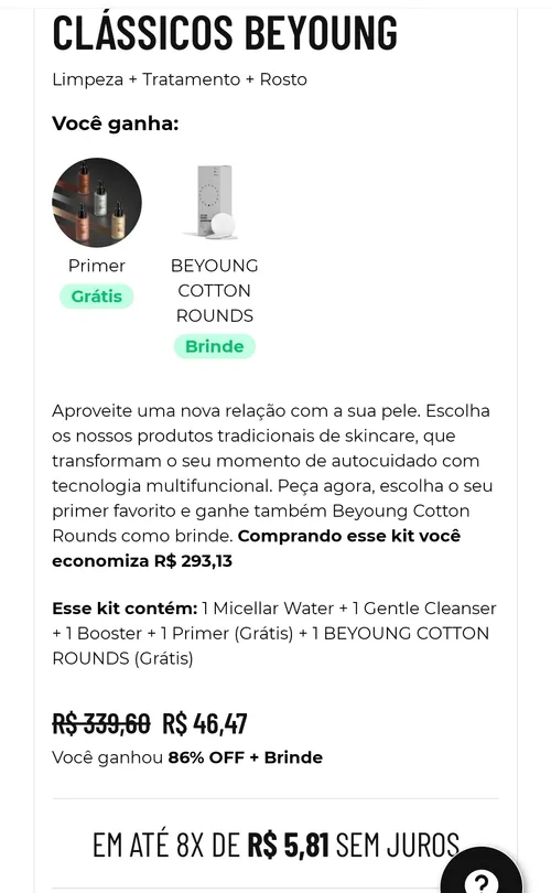 Imagem na descrição da promoção