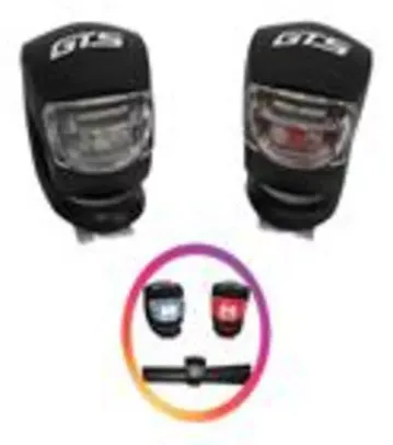 Sinalizador GTS Bike Led Duplo Farol Par Modelo Sapinho Pisca Para Bicicleta