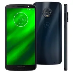 Moto G6 Plus Índigo XT1926 64GB, Tela 5,9", 6GB RAM, Dual Chip, Android 8.0, Câmera Traseira Dupla e Processador Octa-Core R$849