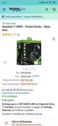 [Prime] Headset Y-300X - Preto/Verde - Xbox One | R$199