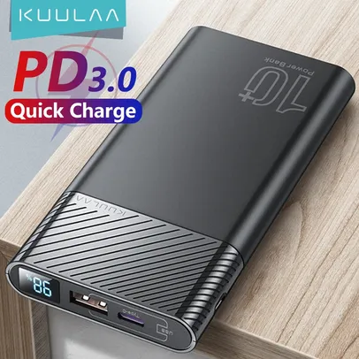 Poverbank Kuulaa 10000 Mah Qc Pd 3.0 Carregamento Rápido Powerbank 10000 Mah Usb