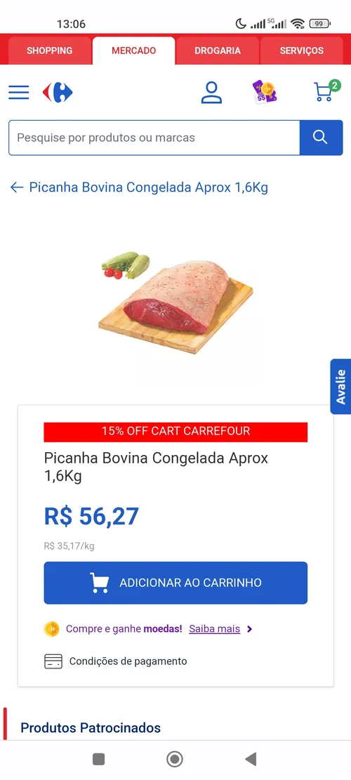 Imagem na descrição da promoção