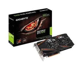 Placa de Vídeo Gigabyte Geforce GTX 1070 Windforce OC Edition 8GB GDDR5 256Bit, GV-N1070WF2OC-8GD - R$1.780