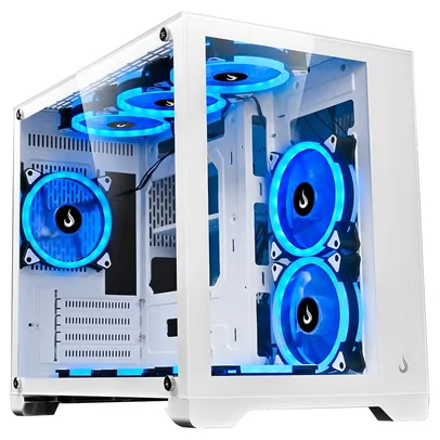 Gabinete Gamer Rise Mode Galaxy Glass M, Mini Tower, Lateral e Frontal em Vidro Temperado