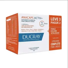 Anacaps Activ+ Ducray Suplemento Vitamínico Mineral com 90 Cápsulas