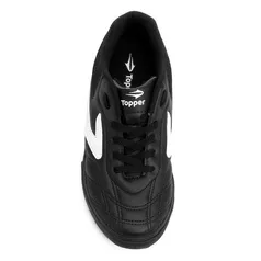 Chuteira Futsal Topper Tem Dominator 3 - Preto+Branco | R$55