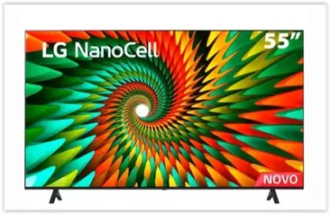 Smart TV 55 4K LG NanoCell 55NANO77SRA Bluetooth, ThinQ AI, Alexa, Google Assistente, Airplay, 3 HDMIs