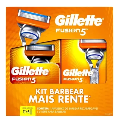 Gillette Fusion5 Aparelho De Barbear + 5 Carga