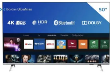 TV LED 50'' Philips 50PUG6654/78 Ultra HD 4k | R$ 1990