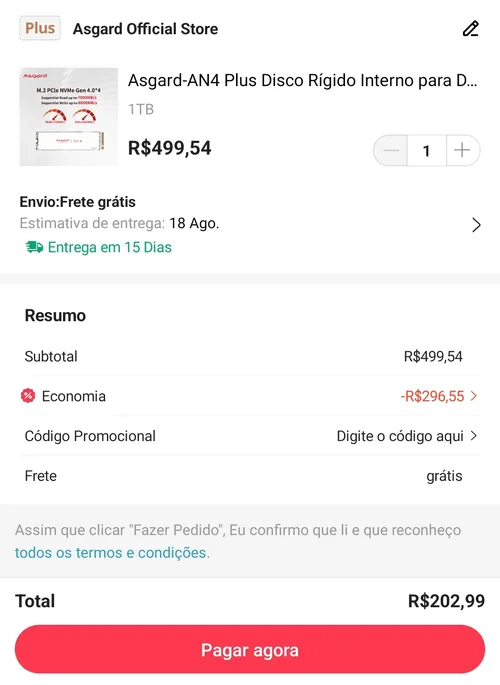 Imagem na descrição da promoção