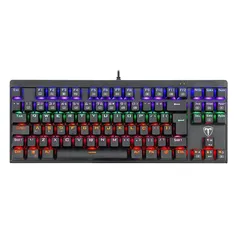 Teclado Mecânico Gamer T-Dagger Corvette, LED Rainbow, Switch Outemu DIY Blue | R$170