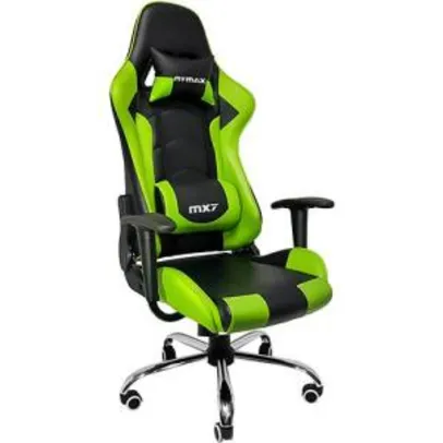 Cadeira Gamer Mymax Mx7 Giratória Preta/Verde | R$539