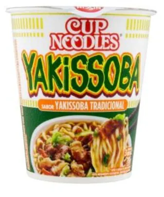 Cup Noodles Sabor Yakissoba Nissin 70g | Mínimo 5 | R$2,69