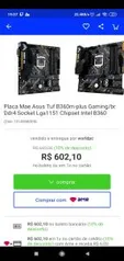 Placa Mae Asus Tuf B360m-plus Gaming