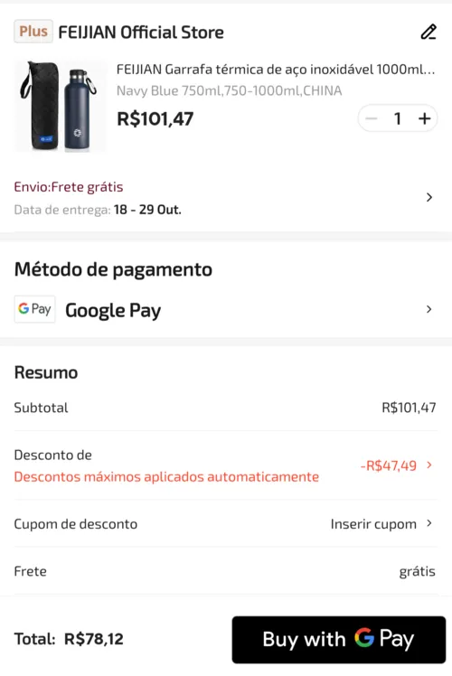 Imagem na descrição da promoção