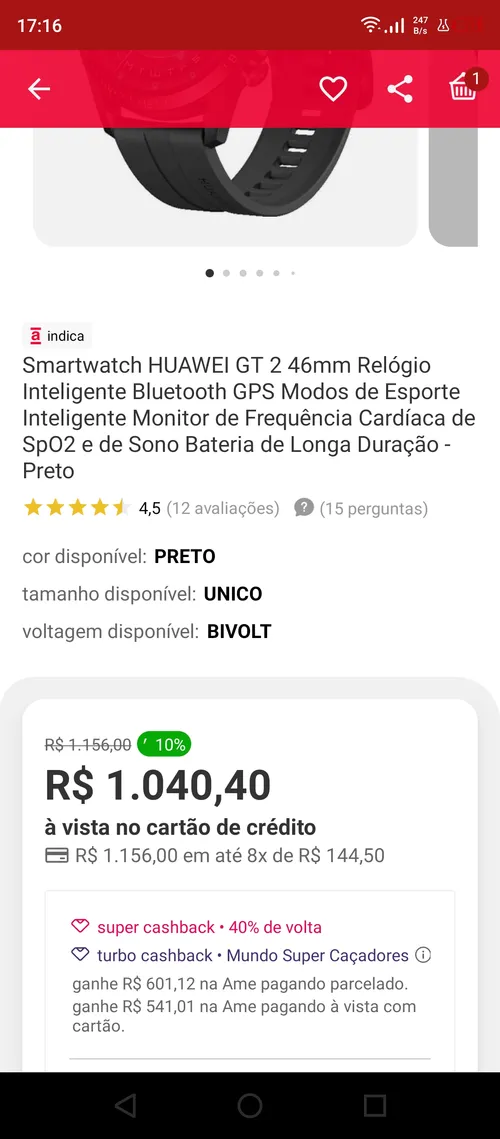 Imagem na descrição da promoção