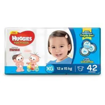 Fralda Huggies Turma da Mônica Tripla Proteção G - Kit com 234 Unidades por R$ 135