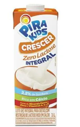 5 Leites Integral Crescer Zero Lactose Pirakids 1L