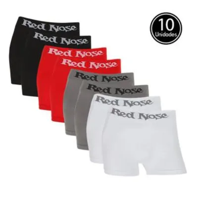 Kit 10 Cuecas Boxer Red Nose Microfibra Masculino - RedNose - Cueca - Magazine Luiza