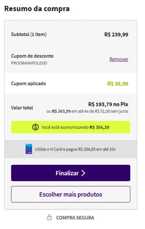 Imagem na descrição da promoção