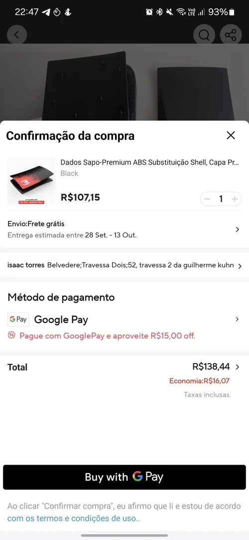 Imagem na descrição da promoção