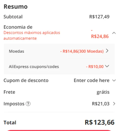 Imagem na descrição da promoção